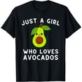 thumbnail image 1 of Just A Girl Who Loves Avocados - Avocado & Guacamole T-Shirt, 1 of 4