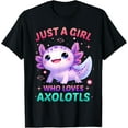 thumbnail image 1 of Just A Girl Who Loves Axolotls Axolotl Kawaii T-Shirt, 1 of 5
