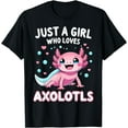 thumbnail image 1 of Just A Girl Who Loves Axolotls Softstyle Unisex T-Shirt,Black Color,Size YL, 1 of 5