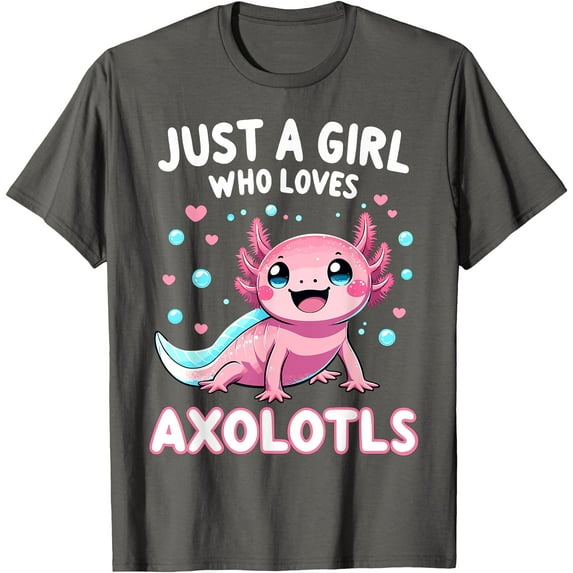 Just A Girl Who Loves Axolotls Softstyle Unisex T-Shirt,Charcoal Color,Size 3XL