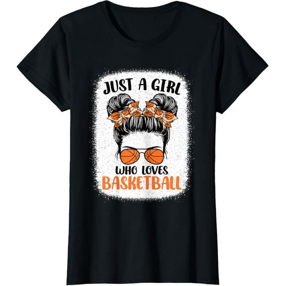 Just A Girl Who Loves Basketball Girls Basketball Player T-Shirt100% cotton