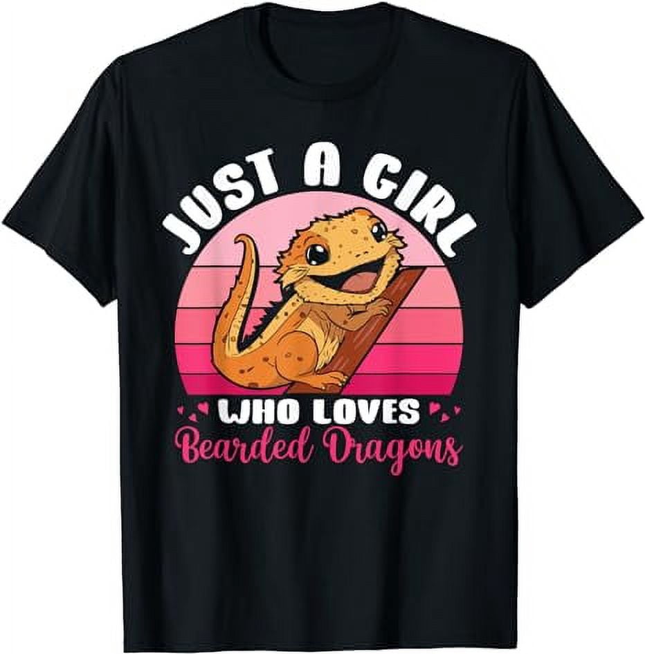 Just A Girl Who Loves Bearded Dragons Vintage Bearded Dragon T-Shirt ...