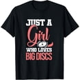 thumbnail image 1 of Just A Girl Who Loves Big Discs Golfing Frisbee Disc Golf T-Shirt, 1 of 4