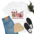 thumbnail image 1 of Just A Girl Who Loves Books And Coffee Cozy Reader Vintage Inspired Art Unisex T-Shirt, up to size 5XL, 1 of 2