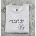 thumbnail image 1 of Just A Girl Who Loves Books Embroidered Sweatshirt, 1 of 1