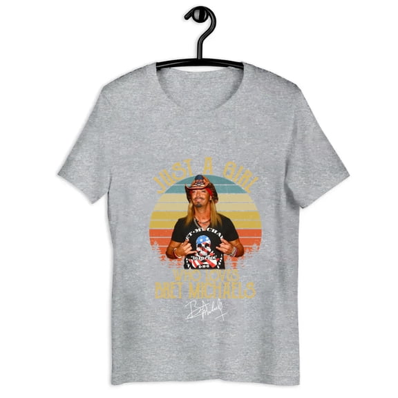 Just A Girl Who Loves Bret Michaels Songwriter Classic Tee T-Shirt Size M to 3XL