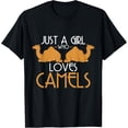 thumbnail image 1 of Just A Girl Who Loves Camels - Animal Lover Camel T-ShirtMen's and women's gift, black and white T-shirt, size: Extra large S-4XL, 1 of 4