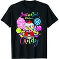 thumbnail image 1 of Just A Girl Who Loves Candy, Rainbow Sweets Tester Gift T-Shirt, 1 of 4