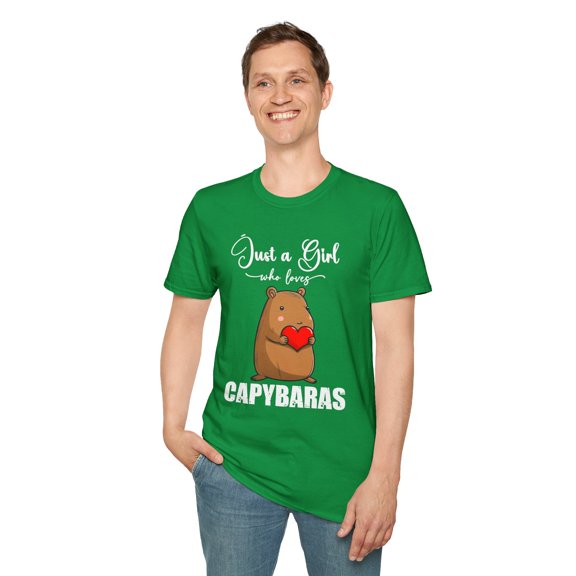 Just A Girl Who Loves Capybara, Gildan Unisex T-Shirt, Graphic Tee, S-3XL