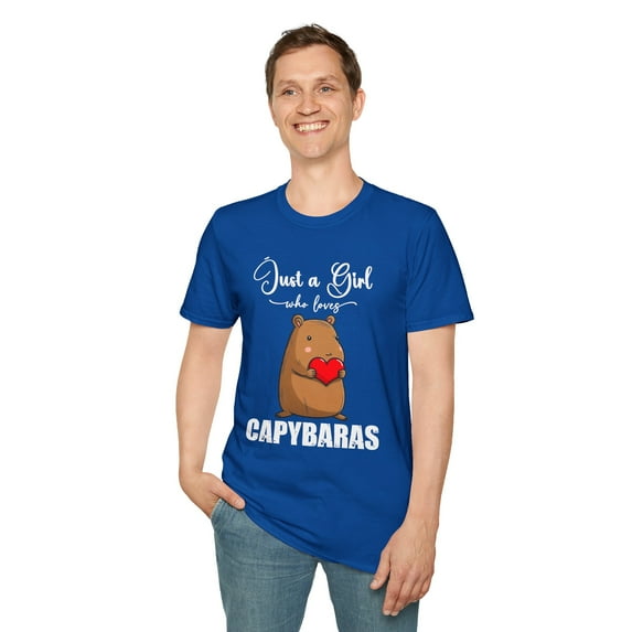 Just A Girl Who Loves Capybara, Gildan Unisex T-Shirt, Graphic Tee, S-3XL