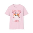 thumbnail image 1 of Just A Girl Who Loves Cats Floral Cat Lover T-Shirt, 1 of 4