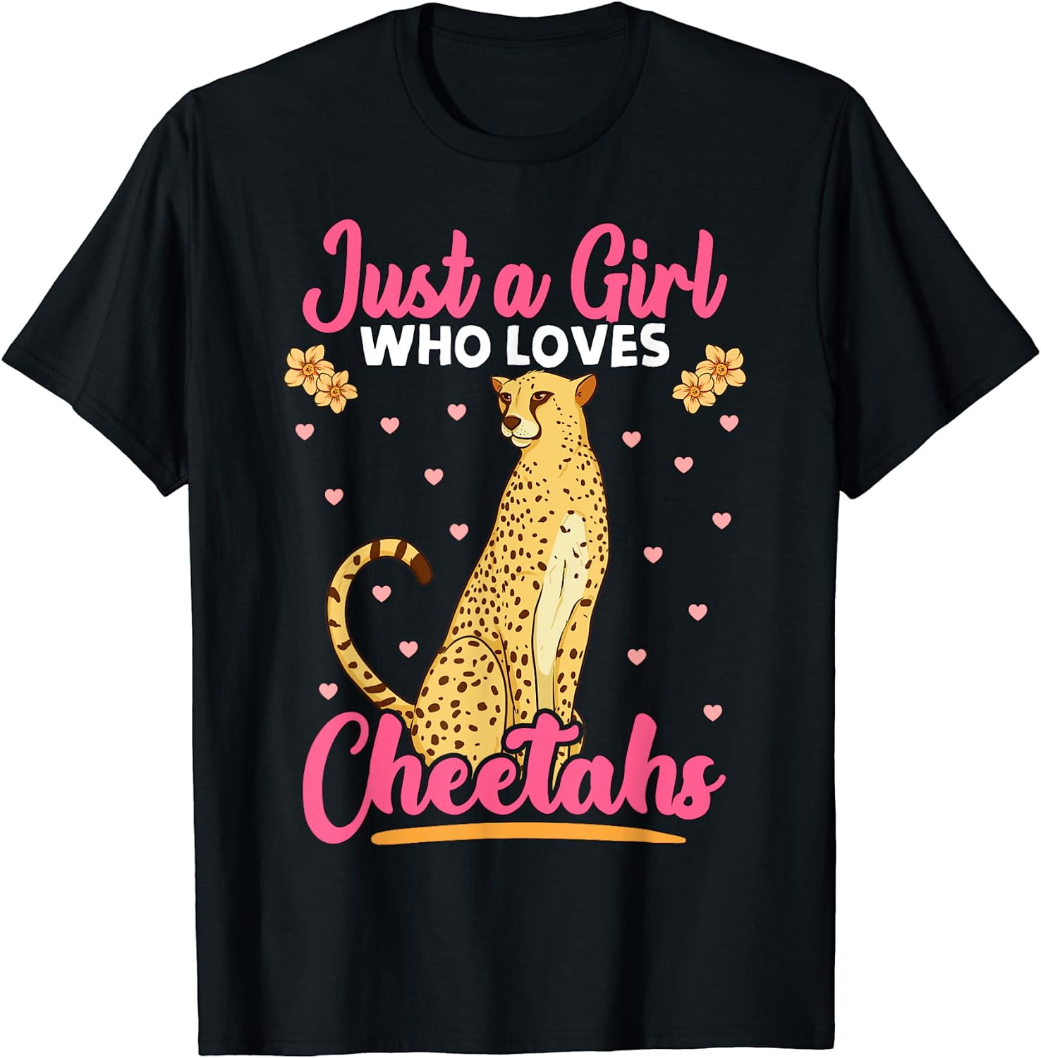 Just A Girl Who Loves Cheetahs African Savanna Zookeeper T-Shirt ...