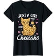 thumbnail image 1 of Just A Girl Who Loves Cheetahs Women Cheetah Lover Gift T-Shirt, 1 of 3