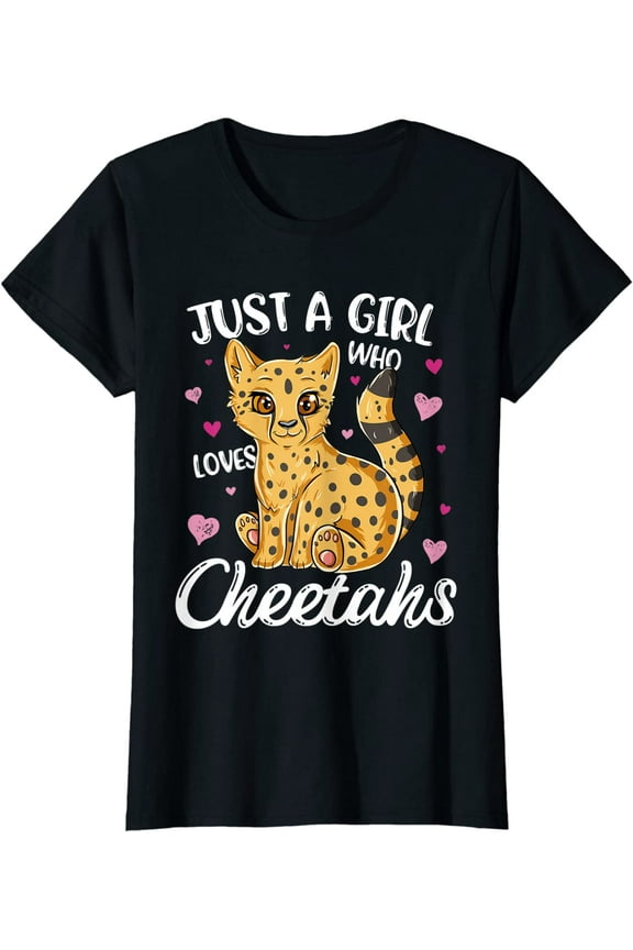 Just A Girl Who Loves Cheetahs Women Cheetah Lover Gift T-Shirt