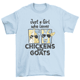 thumbnail image 1 of Just A Girl Who Loves Chickens And Goats T-Shirt Women Unisex, 1 of 2