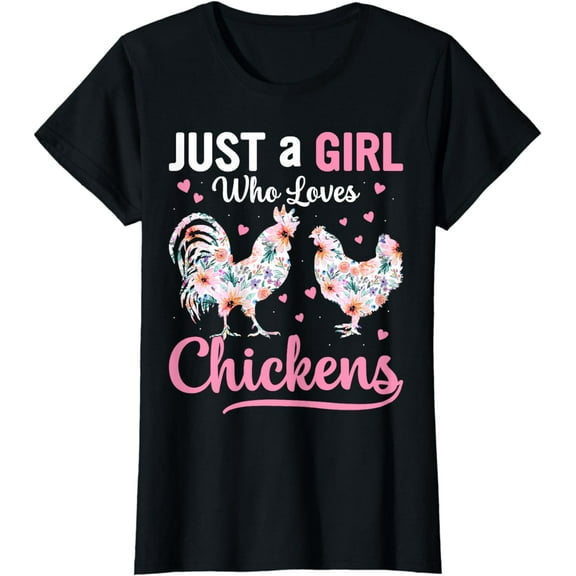 Just A Girl Who Loves Chickens Cute Chicken Lady Women T-Shirt