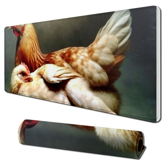 Just A Girl Who Loves Chickens Mouse Pad ,Watercolor Farm Animal Chicken Hen Non-Slip Rubber Base Mousepads for Home Office College Dorm Desk Decor,Gifts for Chicken Lovers Girls