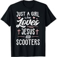 thumbnail image 1 of Just A Girl Who Loves Christ And Scooters Gift Women T-Shirt, 1 of 5