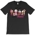thumbnail image 1 of Just A Girl Who Loves Christmas Funny Iced Coffee Snowman Holiday H15060 T-Shirt, for Men and Women, Up to Size 5XL, 1 of 2