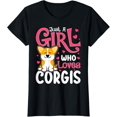 thumbnail image 1 of Just A Girl Who Loves Corgis Gifts for Corgi Lovers T-Shirt, 1 of 3