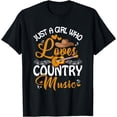 thumbnail image 1 of Just A Girl Who Loves Country Music T-Shirt, 1 of 4