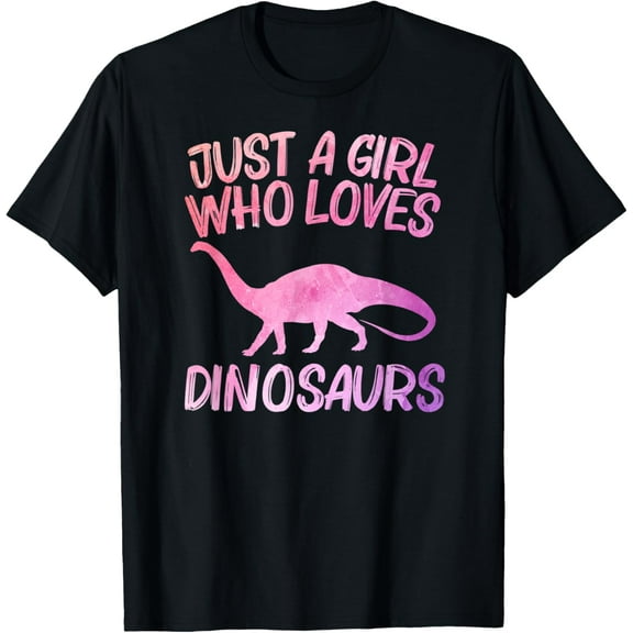 Just A Girl Who Loves Dinosaurs Gift For Women T-rex Animal T-Shirt
