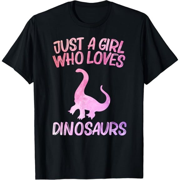 Just A Girl Who Loves Dinosaurs Gift For Women T-rex Animal T-Shirt