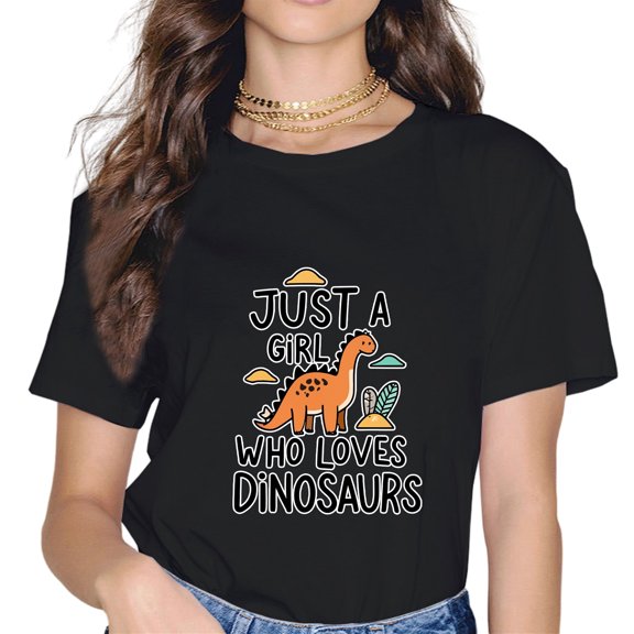 Just A Girl Who Loves Dinosaurs T-Shirt