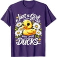 thumbnail image 1 of Just A Girl Who Loves Ducks Lover Unisex Softstyle T-Shirt,Purple Color,Size YXL, 1 of 5