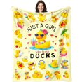 Just A Girl Who Loves Ducks Yellow Duck Blanket for Kids and Adults ...