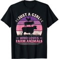 thumbnail image 1 of Just A Girl Who Loves Farm Animals Lover Women Farmer Girl T-Shirt Black Large, 1 of 4