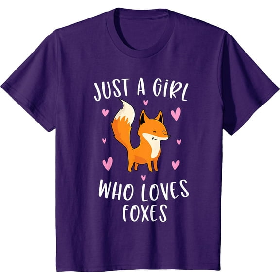 Just A Girl Who Loves Foxes Funny Fox Gifts Girls Unisex T-Shirt for Men Women Kids