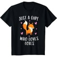 thumbnail image 1 of Just A Girl Who Loves Foxes Funny Fox Gifts Girls Unisex T-Shirt for Men Women Kids, 1 of 5