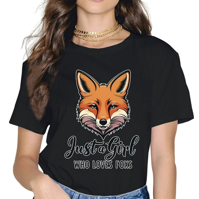 Girls Fox T Shirt Gift Just A Girl Who Loves Foxes Girls Fox T Shirt Gift Just A Girl Who Loves Foxes