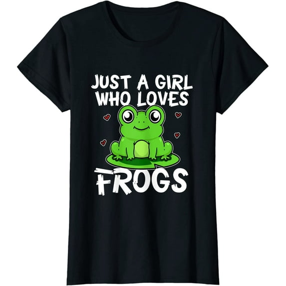 Just A Girl Who Loves Frogs Cute Green Frog Costume T-Shirt