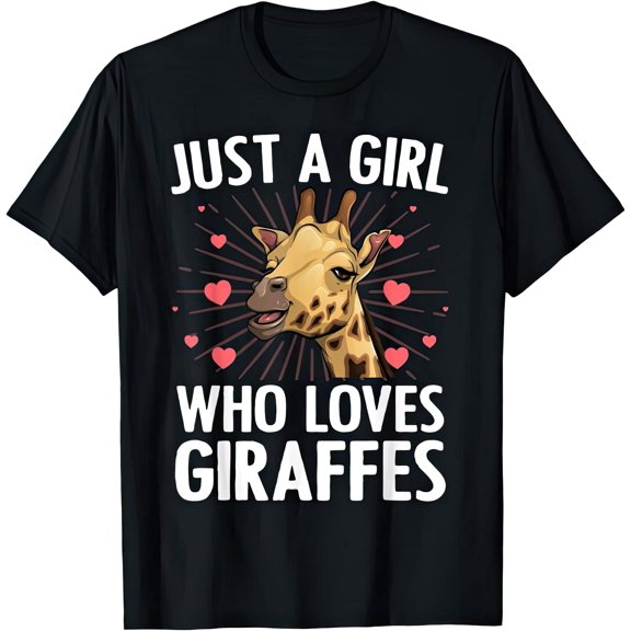 Just A Girl Who Loves Giraffes Funny T Shirt