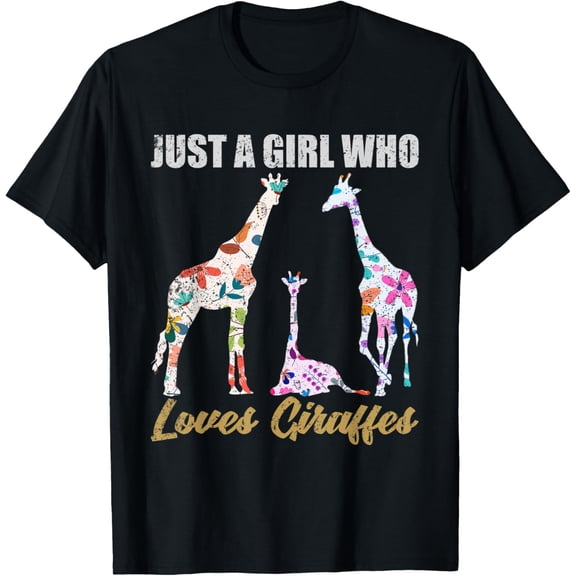 Just A Girl Who Loves Giraffes T-Shirt