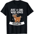 thumbnail image 1 of Just A Girl Who Loves Goats Cute Women Farmer Goat Costume T-Shirt, 1 of 3