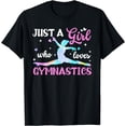 thumbnail image 1 of Just A Girl Who Loves Gymnastics Cheerleader Women Girls T-Shirt, 1 of 4