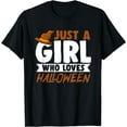 thumbnail image 1 of Just A Girl Who Loves Halloween T-Shirt, 1 of 3