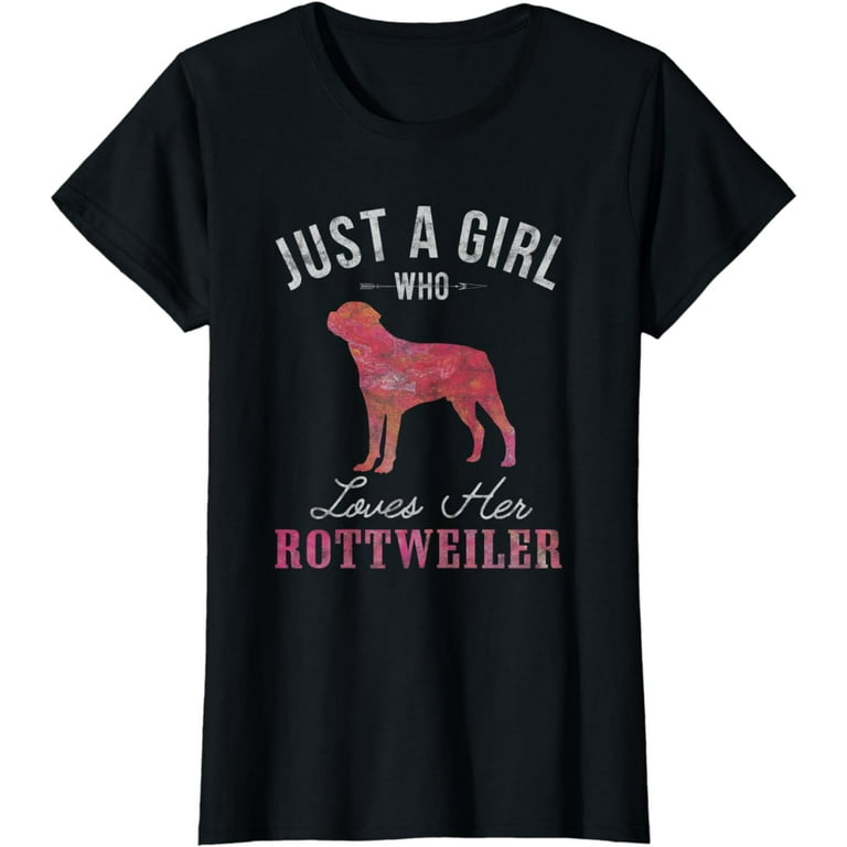 Funny Rottweiler Tshirt This Girl Loves Her Rottweiler Dog Funny Rottweiler Tshirt This Girl Loves Her Rottweiler Dog