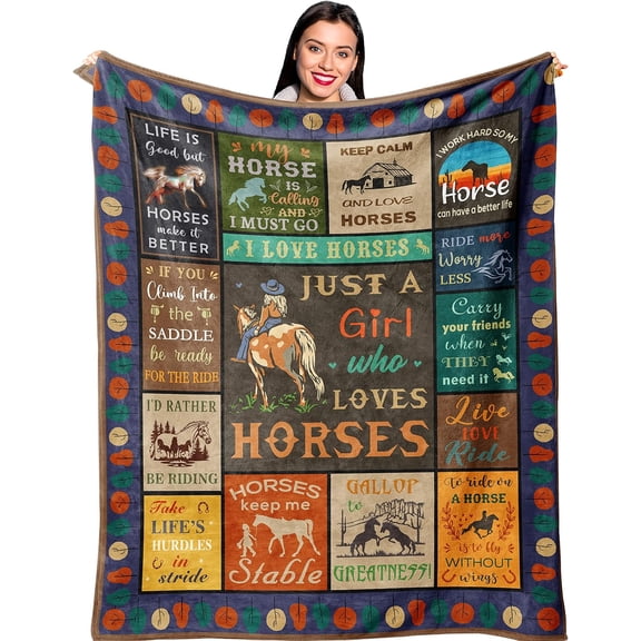 Just A Girl Who Loves Horses Blanket