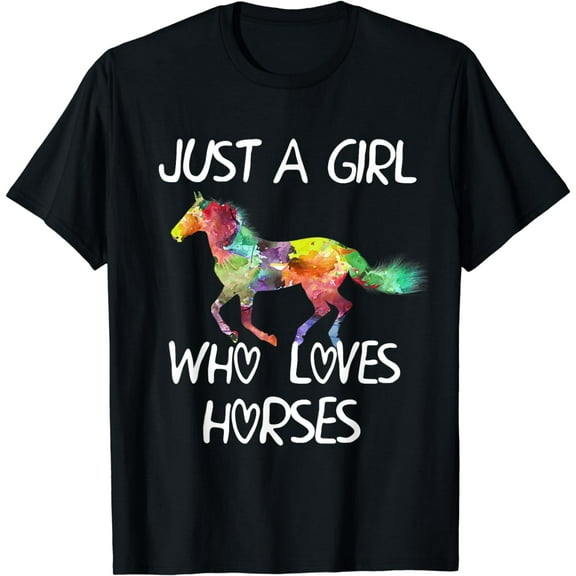 Just A Girl Who Loves Horses Cute Design Beautiful Horse T-Shirt