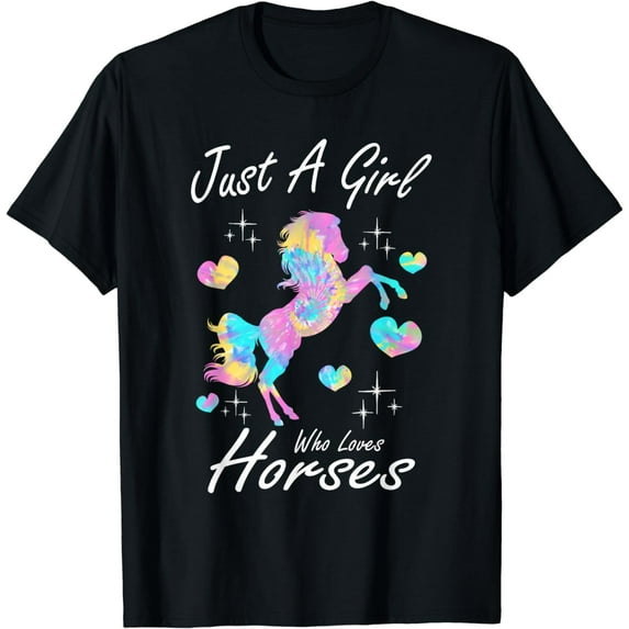 Just A Girl Who Loves Horses Horse Lover Horseback Riding T-Shirt