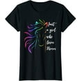 thumbnail image 1 of Just A Girl Who Loves Horses Horseback riding Cute Horse T-Shirt, 1 of 3