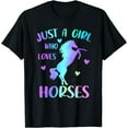 thumbnail image 1 of Just A Girl Who Loves Horses Funny Creative Graphic T-Shirt, 1 of 3