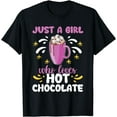 thumbnail image 1 of Just A Girl Who Loves Hot Chocolate Lover Hot Chocolate Crew T-Shirt, 1 of 4