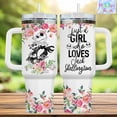 thumbnail image 1 of Just A Girl Who Loves Jack Skellington Tumbler 40oz, Nightmare Before Christmas Tumbler, Disney Gifts for Jack Skellington Lover, 1 of 3
