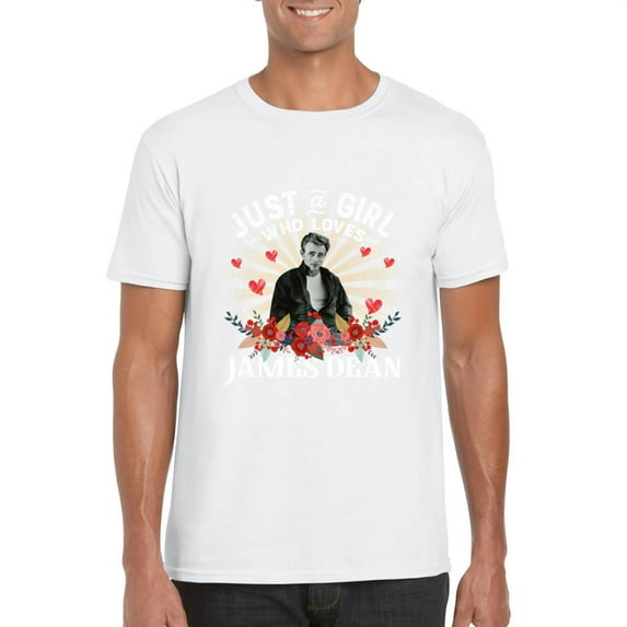 Just A Girl Who Loves James Dean Actor Rebel Without Cause T-Shirt, for men & women, up to size 5XL