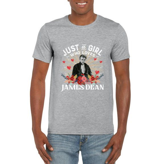 Just A Girl Who Loves James Dean Actor Rebel Without Cause T-Shirt, for men & women, up to size 5XL